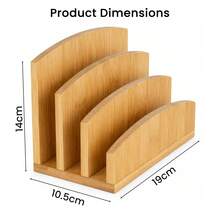 Bamboo Mail Holder Rack For Desk Document Storage - View 7