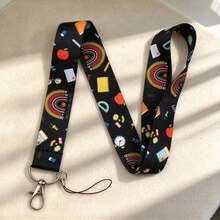 Cute Cartoon Rainbow Lanyard, Fabric Neck Strap For Phone Key ID Card, Pretty Decorative Lanyard For School Supplies, Lovely Gift For Girls Women - Multicolor - View 6