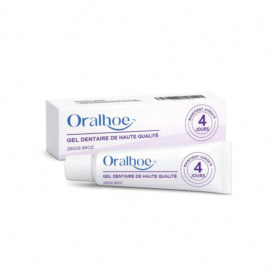 Oralhoe Adhesivo fijador para dentaduras postizas: cómodo, estético, cuida las dentaduras sueltas, fijación y moldeado, cuidado diario. - White peach - Ver 1