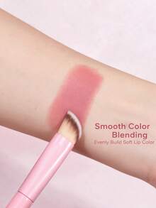 2 buah/1 buah Kuas Rias Bibir, Kuas Blending Bulu Lembut, Desain Miring Segitiga Profesional, Cocok Untuk Kosmetik Cair Dan Krim, Alat Rias Penting Untuk Wanita - Berwarna merah muda - View 3