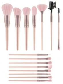 Set 15 Kuas Makeup dengan 9 Puff Bedak & Spons Makeup, Bulu Lembut dengan Pengambilan Bedak Alami, Untuk Pemula Riasan Ringan Sehari-hari, dan Kombinasi Riasan Wajah Lengkap untuk Kencan. - MultiWarna - View 16