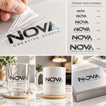 Custom UV DTF Transfer Stickers, Crystal Glossy Logo Stickers, Waterproof & Wear-Resistant, 10/50/100/200PCS For Cups, Notebooks, Cars, Gift Boxes, Windows, Glass Decoration - A - View 4