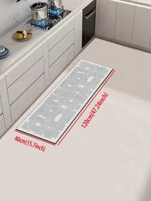 SANJIANGDI 1pc Abstract Curved Lines Patterns Kitchen Mat, 3.5 Mm Soft Rubber That Absorbs Water And Is Easy To Clean. Suitable For Corridors, Bathrooms, Living Rooms, Outdoor Door Mats, And Toilets. Useable Throughout The Year And For Various Holidays. - Multicolor - View 14