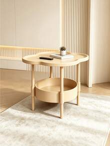 Modern Minimalist Small Coffee Table - 2-Tier With Storage Shelf, Space-Saving Sofa Side Table, Suitable For Apartments, Dorms, And Small Living Rooms,Mobile Side Table For Sofas, Nightstand, And Multi-Scenario Storage Unit. - Multicolor - View 2