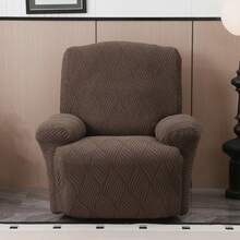 4/6/8pcs Printed Casual Recliner Chair Cover - Suitable For All Seasons. Office, Living Room, Home Decoration Chair Cover. Washable Sofa Cover - Coffee Brown - View 5