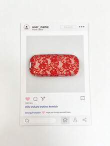 1 buah Cermin Transparan Bermotif Renda, Dudukan Ponsel, Cermin Lipat dengan Perekat Belakang, Dapat Digunakan Secara Horizontal & Vertikal, Cermin Rias Meja Portabel - MultiWarna - View 15