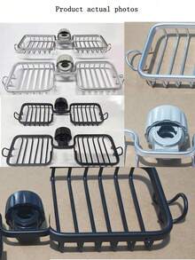 1 Set Stainless Steel Bathroom Shower Head Holder, Kitchen Faucet Storage Rack (Random Clip Style), Stainless Steel Shower Caddy, Sink Storage Rack, Bathroom Shower Storage Rack, Bathroom And Kitchen Storage, Kitchen Faucet Storage Rack - A - View 8