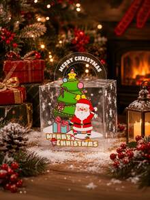 5pcs/Set Christmas Eve Santa Claus Christmas Tree Gift Box For Holiday Party Favors, New Christmas PET Gift Box For New Year's Eve And Christmas Packaging - Gift Box - View 6