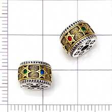 2pcs Vintage Carved Metal Beaded Hollow Barrel Beads DIY Handmade Bracelet Accessories Materials - Multicolor - View 16