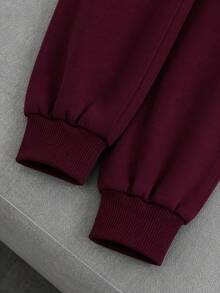 Women Sweatpants - Burgundy - View 4