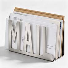 Rak Buku, Rak Amplop, Rak Penyimpanan, Organizer Meja, Bahan Stainless Steel, Rak Penyimpanan Berkas, Organizer Folder Kecil - Surat, Organizer Tagihan/Berkas/Arsip/Kertas Meja, Dekorasi Rumah, Kantor, Luar Ruangan, Perlengkapan Sekolah - MultiWarna - View 6