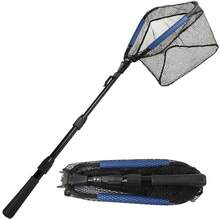 Retractable Landing Net – Foldable Fishing Landing Net – Convenient To Carry And Transport, And Fitted With A Telescopic Handle For Adjusting The Length Fishing Net Fishing Tackle Total Length Of The Net When Fully Extended: 80 Cm / 100 Cm / 115 Cm - Black - View 14