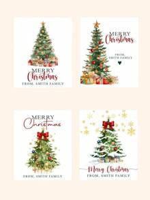 1pc/3pcs/5pcs Custom Christmas Wine Bottle Labels – Personalized Text Stickers, Multiple Holiday Designs, Festive Xmas Party Decorations, Wedding, Birthday & Anniversary Gift, Photo Adhesive Paper - Multicolor 2 - View 9