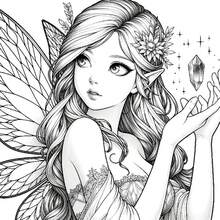 1 Adult Coloring Book Forest Elves Adult Coloring Book, Magic Forest Coloring Pages, Stress Relief Activity Book, Suitable For Fantasy Lovers Friends, Halloween, Christmas, Holiday And Birthday Gifts - Forest Elf - View 8