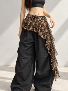 Selendang Pinggul Chiffon Berlapis untuk Tari Jazz, Celemek Pinggang Transparan Berumbai, Penutup Pinggul Rumbai Gaya Y2K, Aksesori Tari Hip Hop Gaya Jalanan, Selendang Pinggang Serbaguna - MultiWarna - View 6