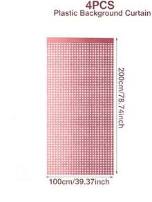 1pc/4pcs 100*200cm Rose Gold Small Square Plastic Rain Curtain Backdrop, Home Wall Decor, Glitter Curtain, Birthday, Wedding, Graduation, Holiday Party Background Decoration - Rose Gold - View 3