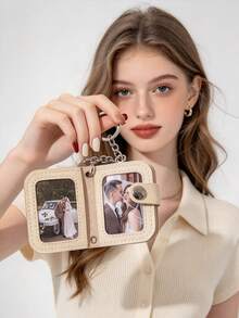 Gantungan Kunci Album Foto Mini Kulit, Ornamen Kenang-kenangan Foto Portabel, Aksesori DIY untuk Dompet, Tas & Kunci, Pilihan Hadiah Terbaik untuk Pria dan Wanita - MultiWarna - View 4