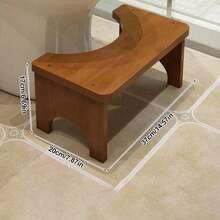 Bamboo Toilet Squat Stool Wide Bathroom Potty Step Non Slip Portable UK - VJN0489 - View 9