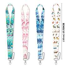 Cartoon Animal Lanyard, Ocean Turtle, Bunny & Dachshund Print Neck Strap, Phone Lanyard ID Card Holder Key Chain For Man Women - Multicolor - View 11