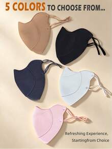 Warm Autumn/Winter Face Mask Featuring A Liftable Drinking Opening, Adjustable Elastic Ear Loops, And A Windproof Thermal Design For Daily Outdoor Wear. - Multicolor - View 4