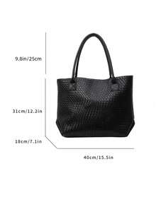 1 Large Capacity Tote Bag New Shopping Bag Crocodile Pattern Commuting Large Bag Shoulder Bag Women's Short Travel Large Bag Mother's Day Gift - Black - View 8