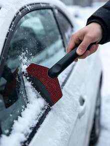 奢華全水鑽汽車除雪刮冰器，冬季車用擋風玻璃除冰刮雪工具，創意水鑽車內飾配件 - 閃鑽除雪鏟 - 查看 5