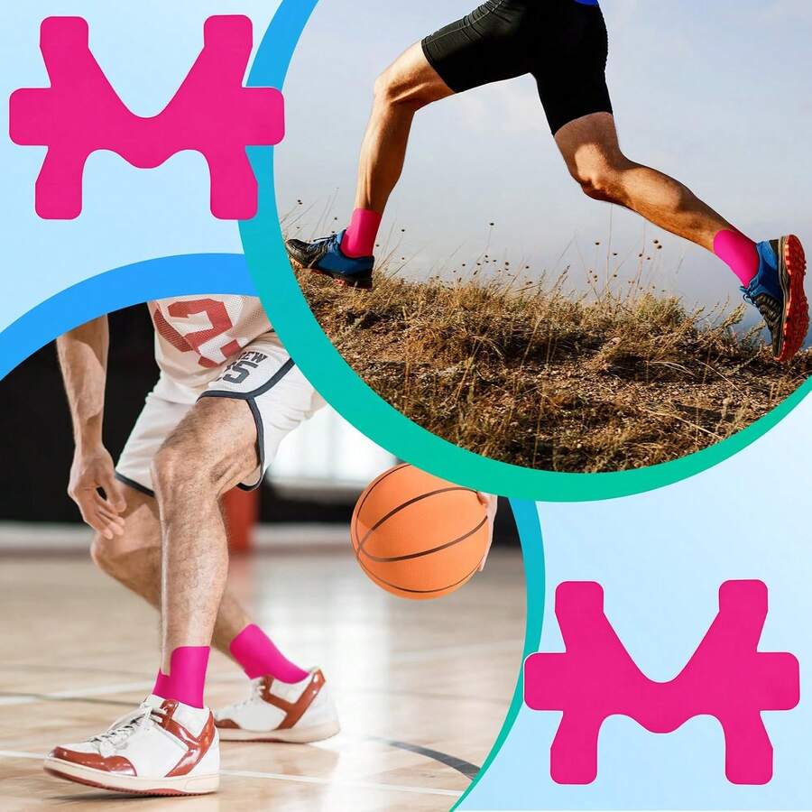 10 buah Penyangga Pergelangan Kaki – Tali Penstabil Pergelangan Kaki yang Dapat Diatur dengan Tali Elastis Pra-Potong, Pita Kaki Tahan Air dan Bernapas, Desain Bernapas Cocok untuk Penggemar Sepak Bola, Bola Basket, Lari, Kebugaran, Olahraga, Sepak Bola Amerika - Tambalan pergelangan kaki - View 1
