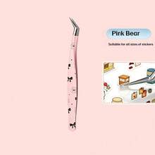 1pc Curved Cartoon Tweezers, Cartoon Gold Feather Clip High Precision Anti-Static Eyelash Tweezers, Cartoon Eyelash Extension Tweezers, Eyelash Extension Tool, Beginner Tweezers, High Precision Eyelash Clip Extension Assistant, Lash Artist Gold Feather Clip Stainless Steel Sticker Tweezers, Christmas Gifts, Pink, Eyelash Curler, Gifts, Accessories, Gifts For Women, Tweezers, Tweezers - Multicolor - View 28