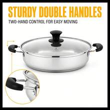 European-Style 11.02-Inch Thickened Stainless Steel Double-Ear Soup Pot, - View 4