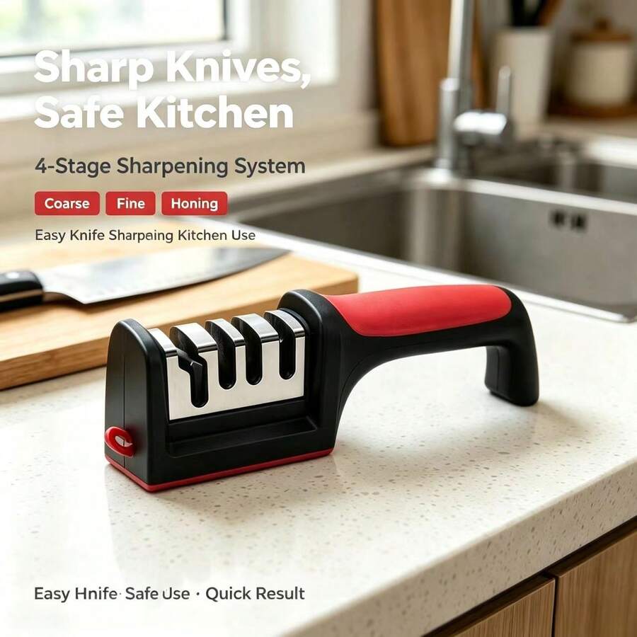 Handheld Knife Sharpener (4-Stage) - Multicolor - View 1