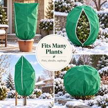 Plant Frost Protection Cover, Winter Flower Insulation Fabric Bag, Potted Plants & Fruit Trees Breathable Anti-Freeze Winter Protection Cover - Multicolor - View 5