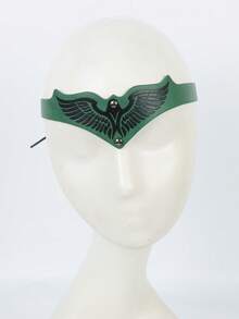 1pc Viking Headband Medieval Retro PU Leather Forehead Band Women's Gold Wing Print Pattern Forehead Ornament Renaissance Celtic LARP Role Play Halloween COS Headpiece Accessory - Headdress - View 5