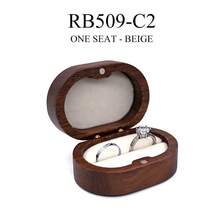 Customizable Personalized PU Leather Ring Box, Dual Slot Design, Soft Fabric Lining, Suitable For Wedding Proposal Anniversary, Couple Valentine's Day Anniversary Gift - Multicolor - View 12
