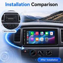 VENBES 6.86 Inch 1DIN Wired CarPlay Car Player, Bluetooth Touchscreen MP5 Head Unit, Supports FM Radio, USB/AUX, Optional Steering Wheel Control And 8-LED Backup Camera - Main Unit - View 5