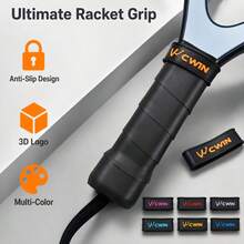 6pcs Colorful Silicone Racket Grip Rings, Anti-Slip Racket Handle Sleeve - Multicolor - View 9