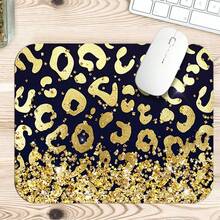 1pc Black And Gold Leopard Print Gaming Mouse Pad, Abstract Metallic Animal Spot Pattern Extended Desk Mat For Home Office And Gaming, Sizes S/M/L/XL - View 11