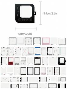 50 miếng nhãn dán PET khung máy ảnh phong cách Y2K, decal kính ngắm retro để trang trí sổ tay, ốp điện thoại và laptop DIY - Một cỡ - Xem 3