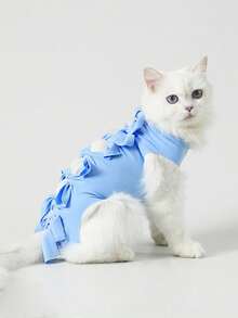 1pc Adjustable Breathable Recovery Vest For Cats, Post-Surgery Anti-Licking Abdominal Wound Protector, Suitable For Spaying/Neutering And Weaning, All Seasons - Multicolor - View 14