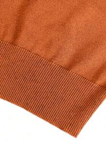 GRDR Men's Minimalist Soft Pullover Sweater For Daily Wear - Orange - View 9