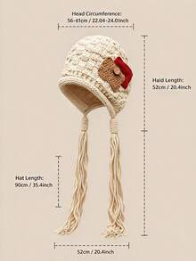1pc Women's Winter Earflap Hat, With Knitted Tassel And Patchwork Design - Windproof And Warm Ear Protection, Suitable For Daily Wear, Travel, Outdoor Activities, Machine Washable Lightweight Hat, New Year Gift, Knitted Style - Multicolor - View 4