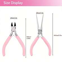 1/2pcs Jewelry Pliers Long Nose Pliers, Small Side Cutter Pliers For Jewelry Making, Holding Small Objects, Picking Up Pins, Cutting Guitar Strings, Bending Metal Wire, Suitable For DIY - Multicolor - View 2