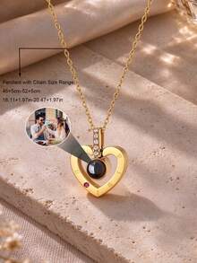 Customized Photo Projection Necklace, Personalized Keepsake Gift For Mom, Photo Projection Jewelry For Wife, Also Suitable As Wedding, Birthday Or Christmas Gift - Multi-color-style 11 - View 9