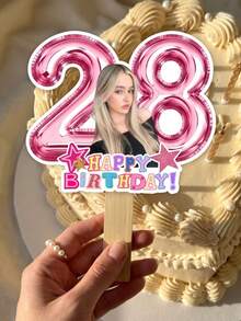Customized Photo Face Birthday Handheld Prop, Personalized Age Number Happy Birthday Photo Booth Sign, Fun Custom Face Mask Birthday Party Decoration, Suitable For Bachelor Party, Birthday, Costume Party And Anniversary - Multicolor 5 - View 6