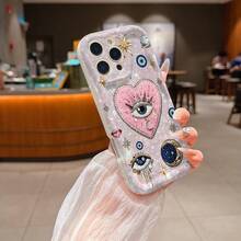 個性化時尚奶油色貝殼 TPU 防震保護殼，適用於 Apple 手機，相容 Apple 機型，適合作為情侶、女性、女兒、男朋友、女朋友和青少年女孩的生日與聖誕禮物 - 彩色 - 查看 2