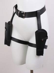 1 PC Adjustable PU Leather Thigh Pouch Belt, Medieval Leg Harness Costume Accessory For Cosplay & LARP Halloween - ZSJ - View 5