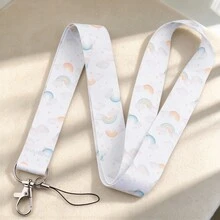 Cute Cartoon Rainbow Lanyard, Fabric Neck Strap For Phone Key ID Card, Pretty Decorative Lanyard For School Supplies, Lovely Gift For Girls Women - Multicolor - View 3