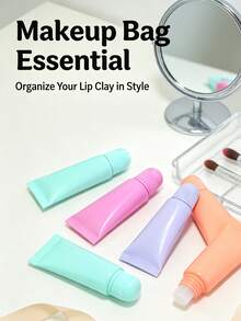 8/4/1pc Colorful Personalized Soft Tube Cosmetic Dispenser Bottles, Portable Empty Bottles For Lotion, Hand Cream, Facial Cleanser, Screw Cap, Easy To Use, Travel-Friendly - Multicolor - View 4