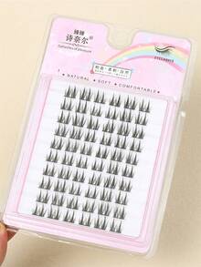 60 Clusters Korean/Japanese Style, C-Curl, 10-12mm Mixed Length, Segmented False Eyelashes, Reusable, Suitable For Daily Wear. - C - View 5