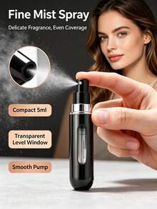 Chai nước hoa 5ml có thể nạp lại, nạp từ đáy, chai mẫu thủy tinh cao cấp, chai xịt rỗng tinh xảo, bình xịt cầm tay cao cấp - Nhiều màu - Xem 4
