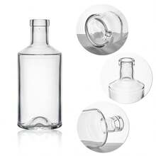 Superbutelki Clear Glass Bottle 500ml/750ml With Synthetic Mushroom Stopper, Reusable Decorative Bottle For Liquid Storage, Home Bar, DIY Gifts, Events, Labels & Personalized Projects - View 5